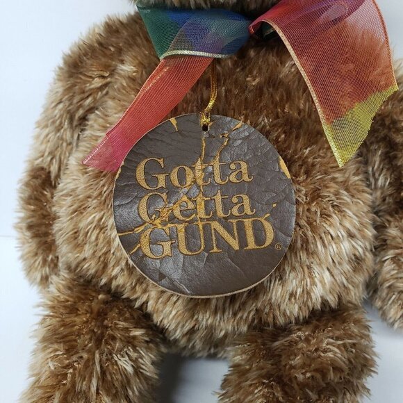 Gund 16" Bearessence Teddy Bear Rainbow Ribbon Plush - Picture 3 of 7
